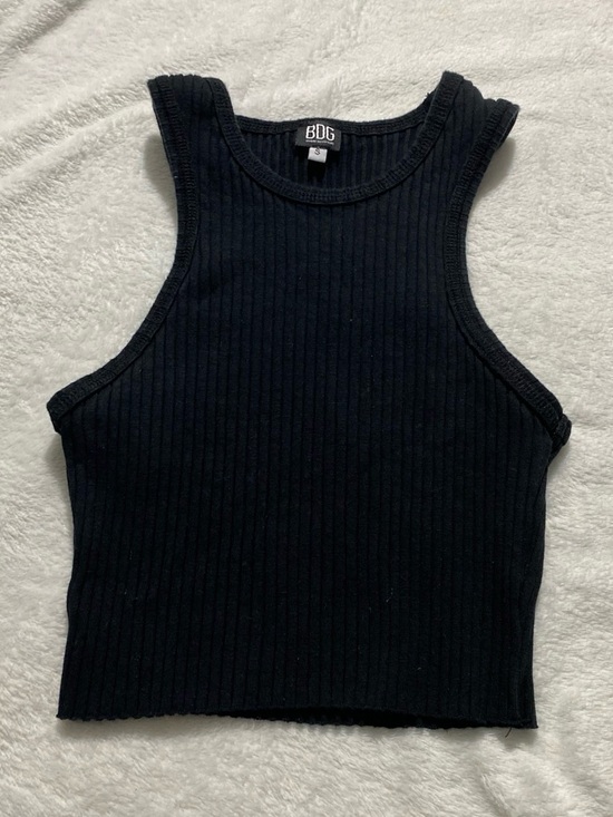 BDG Tops - BDG Black Ribbed Tank - Women's Sleeveless Crew